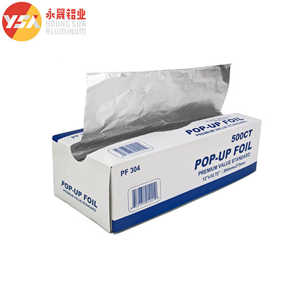 200 Sheet 500 Sheets Pop-Up Aluminium Kitchen Foil Sheets For Food Packing