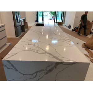 125"×65" Polished Quartz Stone Countertops For Home Decoration