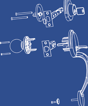 Furniture Double Entry Door Hardware Sets Fashionable Appearance