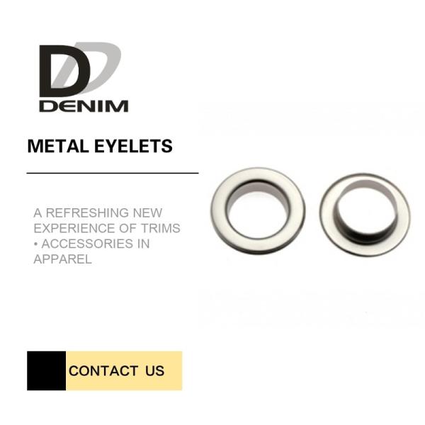 Buy Shiny Silver Metal Eyelet Rings Nickel - Free With Plating Techniques at wholesale prices