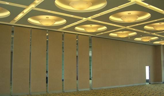 Interior Commercial Folding Movable Wooden Partition Wall Panel Width 1230 mm