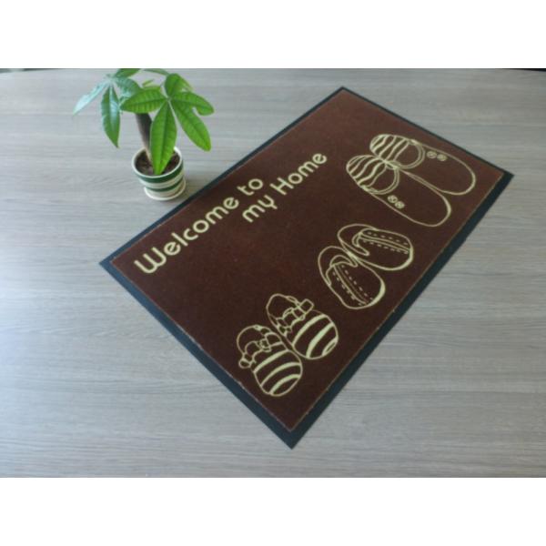 Cut pile printed 3D polyester door mat for home ,office