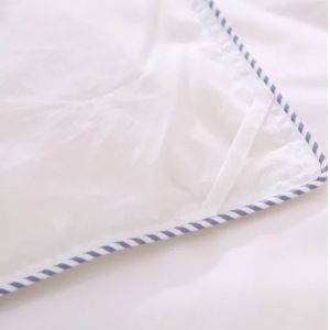 White Home King Solid Ployester Comforter With Piping Duvet Quilt