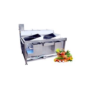 Automatic Restaurant Vegetable Washer With Double Trough Washing Machine