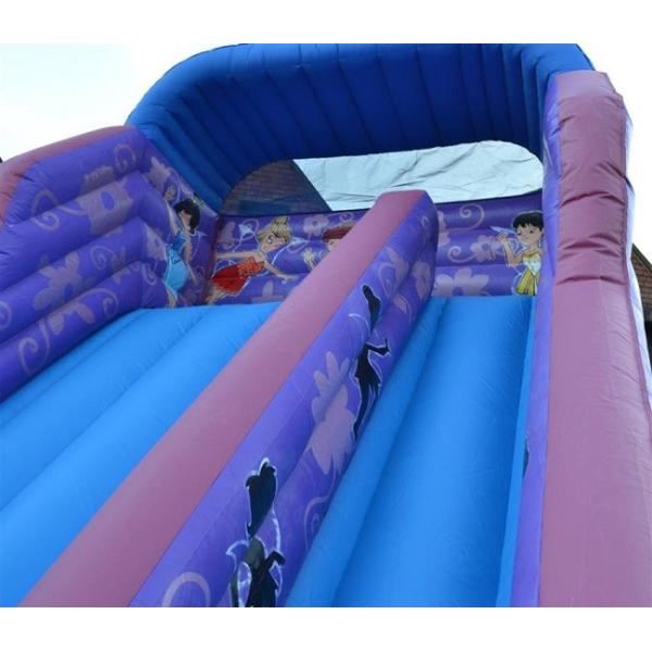 30ft Princess Inflatable Dry Slide , Faires Slide Purple Giant Bouncy Slide