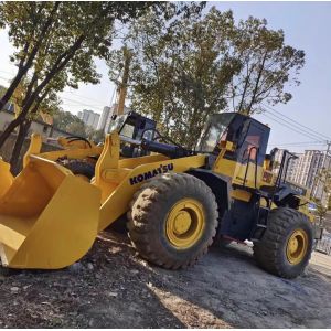 Yellow Second Hand Loader Komatsu WA470 Loader 6 Tonne Rated Load