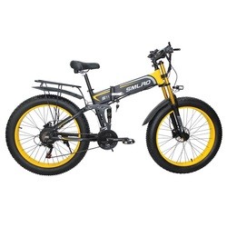45km/H Fat Tyre Folding Electric Bike , 1000 Watt Folding Electric Bike