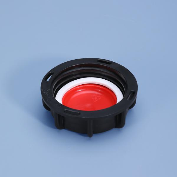 IBC Tank Valve Lid Adapter 60mm Fine Thread Plastic with PP Flange Connection and Removable Gasket