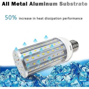 Intpro 60W LED Corn Light Bulb 6000LM E26/E27 6000K 85V~265V Super Bright Light
