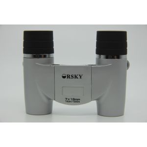 Portable 6X18 Roof Prism Binoculars DCF Prime Lens KW1 8° Angular Field Of View