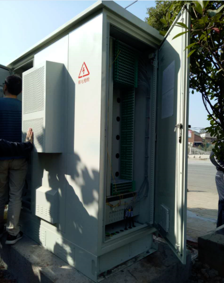 Weather Proof Galvanized Steel Outdoor Equipment Cabinet With Front Door and Rear Door