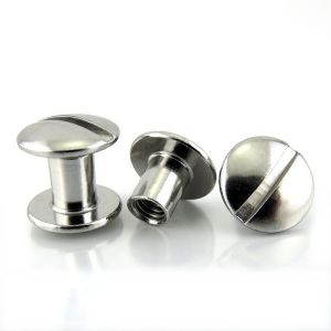 Antique Brass Leather Belt Screw Rivets Flat Head Replaceable Customized