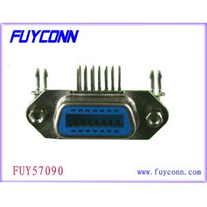 24 Pin Centronic PCB Right Angle Female Connector with Jack Screws and Board