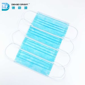 Dustproof 3 Layers Blue Breathable Disposable Face Masks