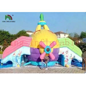 Submarine Inflatable Water Slide Colorful Digital Printing For Kids