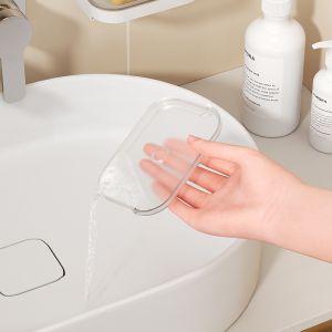 No Drilling Strong Adhesive Plastic Shower Caddy Soap Holder for Bathroom and