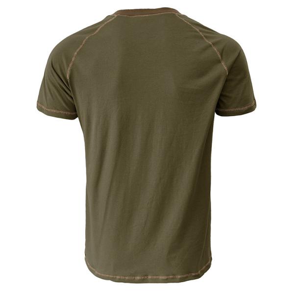 2023 Summer Europe and America Men&prime;s Short-Sleeved Men&prime;s T-Shirt Foreign Trade Men&prime;s Henry Shirt Amazon Match Color T-Shirt Men
