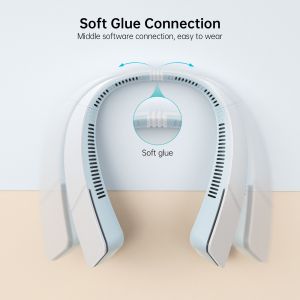 USB Rechargeable Neck Hanging Fan with 18650 Battery 1800mAh and Bladeless