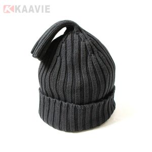 Unisex 100% Cotton Knit Beanie Hats Oversized Men Women Baggy Slouch Beanie