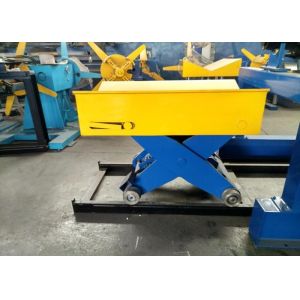 7 Ton Bearing Hydraulic Decoiler Machine , Low Noise Sheet Metal Folder
