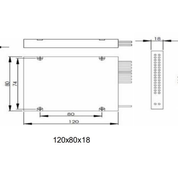 Optical Passive DWDM Multiplexer Wide Pass Band Compact Size