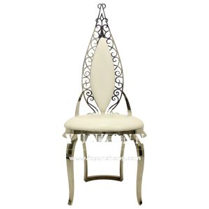 Gold Stainless Steel Commercial Wedding Banquet Chair Leather Velvet