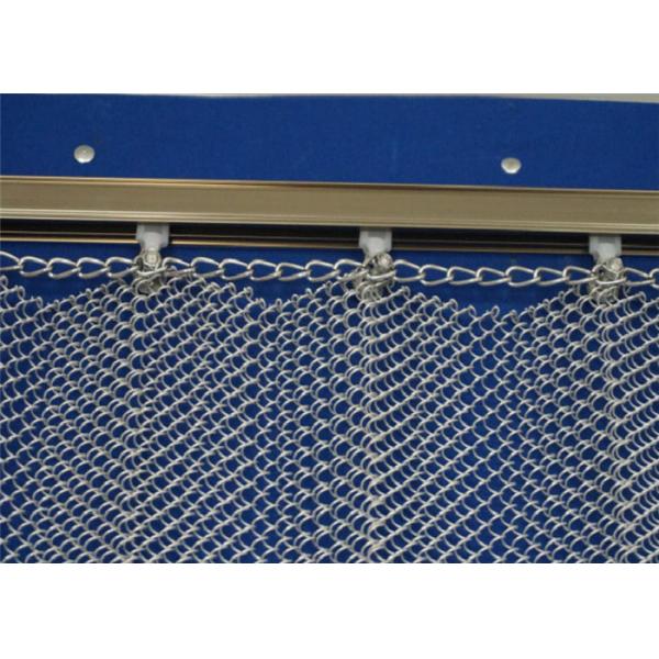 Aluminium Alloy Decorative Room Partition U / H Track Metal Mesh Drapery