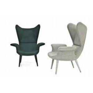 Modern Longwave Armchair Diesel with Moroso high leather lounge high back chair