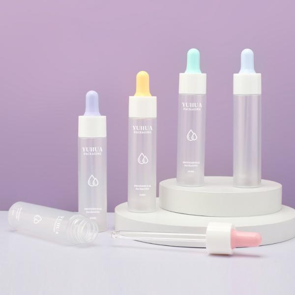 1oz White Cylinder Serum Bottle Cosmetic Packaging Color Macaron Serum Essential