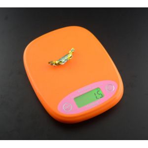White / Orange High Precision Kitchen Scale 5kg Max Capacity