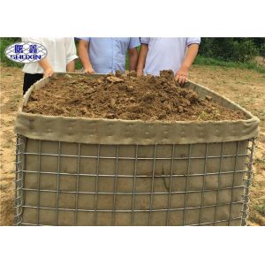 Galvanized Welded HESCO Barriers SMIL 19 Zinc - Aluminum Coated Finishing