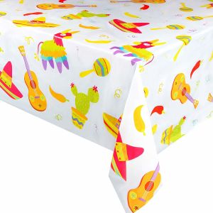 Premium Disposable Plastic Tablecloths , PE Plastic 54 X 108 Tablecloth