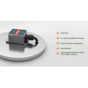 Mini Single / Dual Axis Inclinometer Digital Angle Senosr Rs232 Rs485 Ttl Modbus