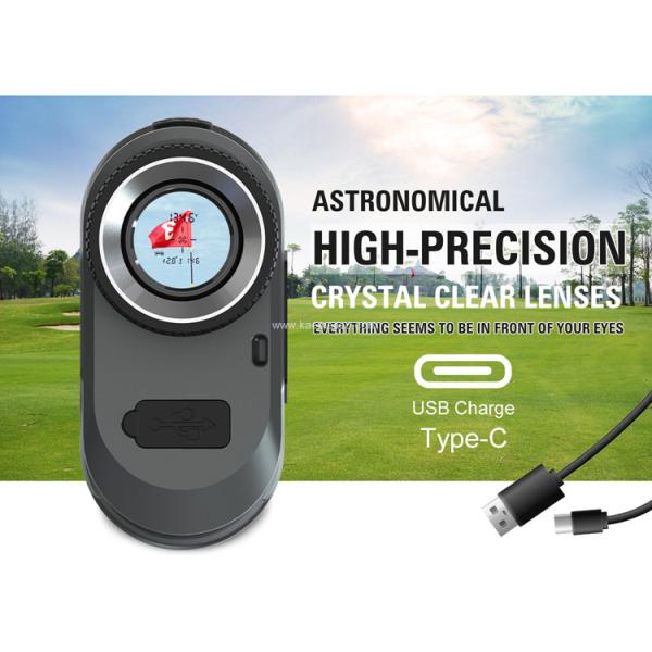 kaemeasu 600m Optical Telescope Golf Rnagefinder USB Charging Distance Meter 95% Transmittance H600H