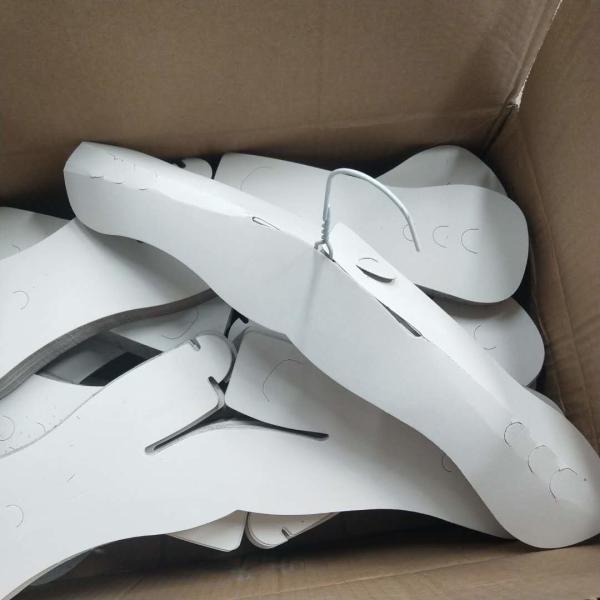 Buy No Creases White Trouser Coat Hangers , Paper Material Shoulder Guard at wholesale prices