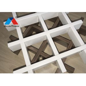 Rectangle Aluminum Open Grid Suspended Ceilings Tiles Lightweight