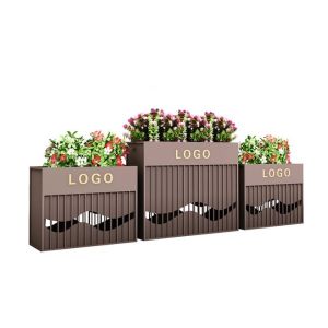 Planter box large outdoor flower pot stainless steel