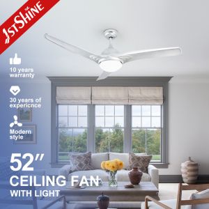 Quality 110-240V/50Hz-60Hz 52&quot; Silver ABS Ceiling Fan with Lighting and Circuitry Design for sale