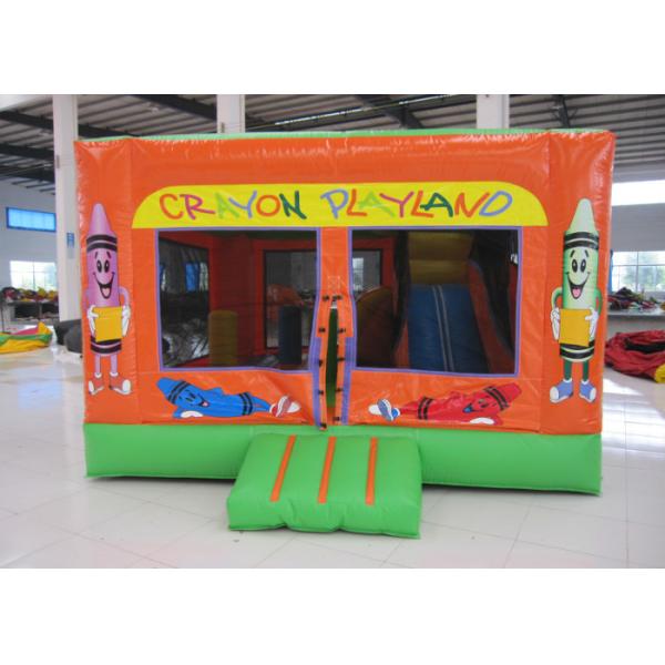 Lovely crayon inflatable bouncy combo for sale commercial inflatable crayon