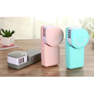 Portable Smile Adjustable Rechargable Handheld USB Mini Air Conditiong Fan
