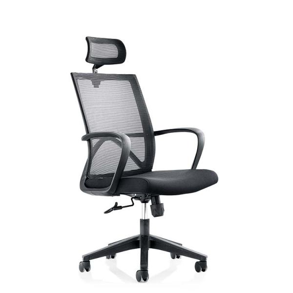 Buy Black Rocking Swivel Ergonomic Chair , OEM Staff Mesh Revolving Chair at wholesale prices