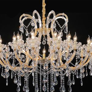 Dia 65CM Banquet Hall Crystal Pendant Light With 6 Head