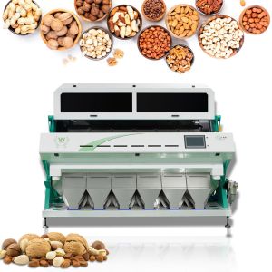Intelligent 6 Chute Cashew Nut Color Sorting Machine with Toshiba CCD Sensor and