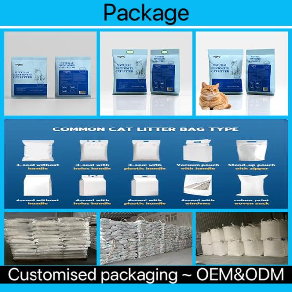 Sustainable Spherical Bentonite Cat Litter Grey 100% Natural Clay Kitty Litter