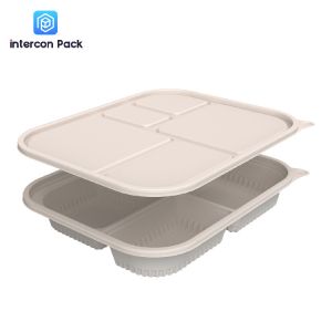 5 Compartment Bagasse Takeaway Boxes Disposable Food Container