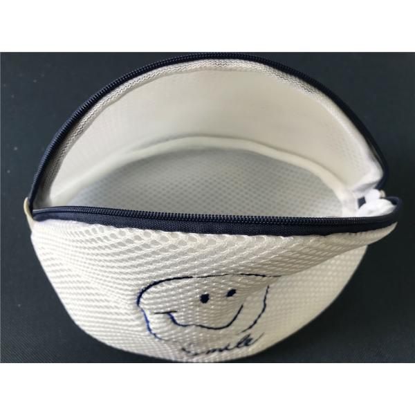 Quality underwear washing protection poly mesh bra laundry bag with zipper type