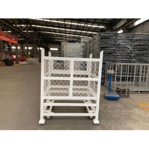China 50kg Steel Stillage Pallet Cage With Padlock Locking System on sale