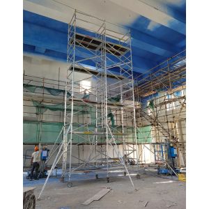 Scafold / Ladder Frame Aluminium Scaffolding Ladder Mobile