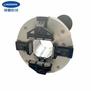 Full Stroke 4 Jaws Pneumatic Rotary Chuck Of Pipe Tube Cutter