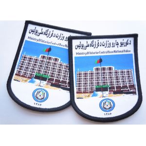 Black Custom Embroidered Name Patches Non Woven With Lightweight